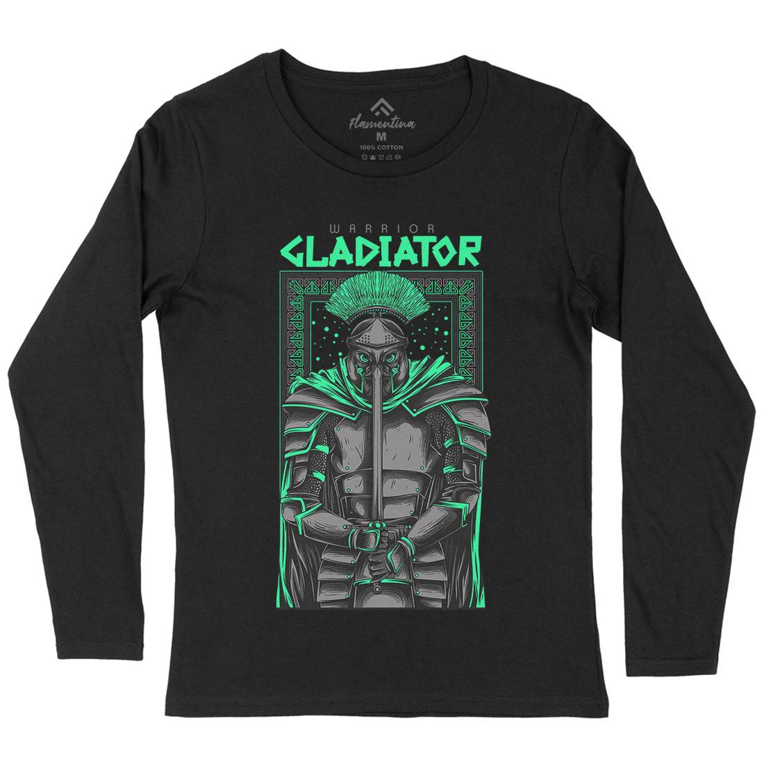 Gladiator Womens Long Sleeve T-Shirt Warriors D794