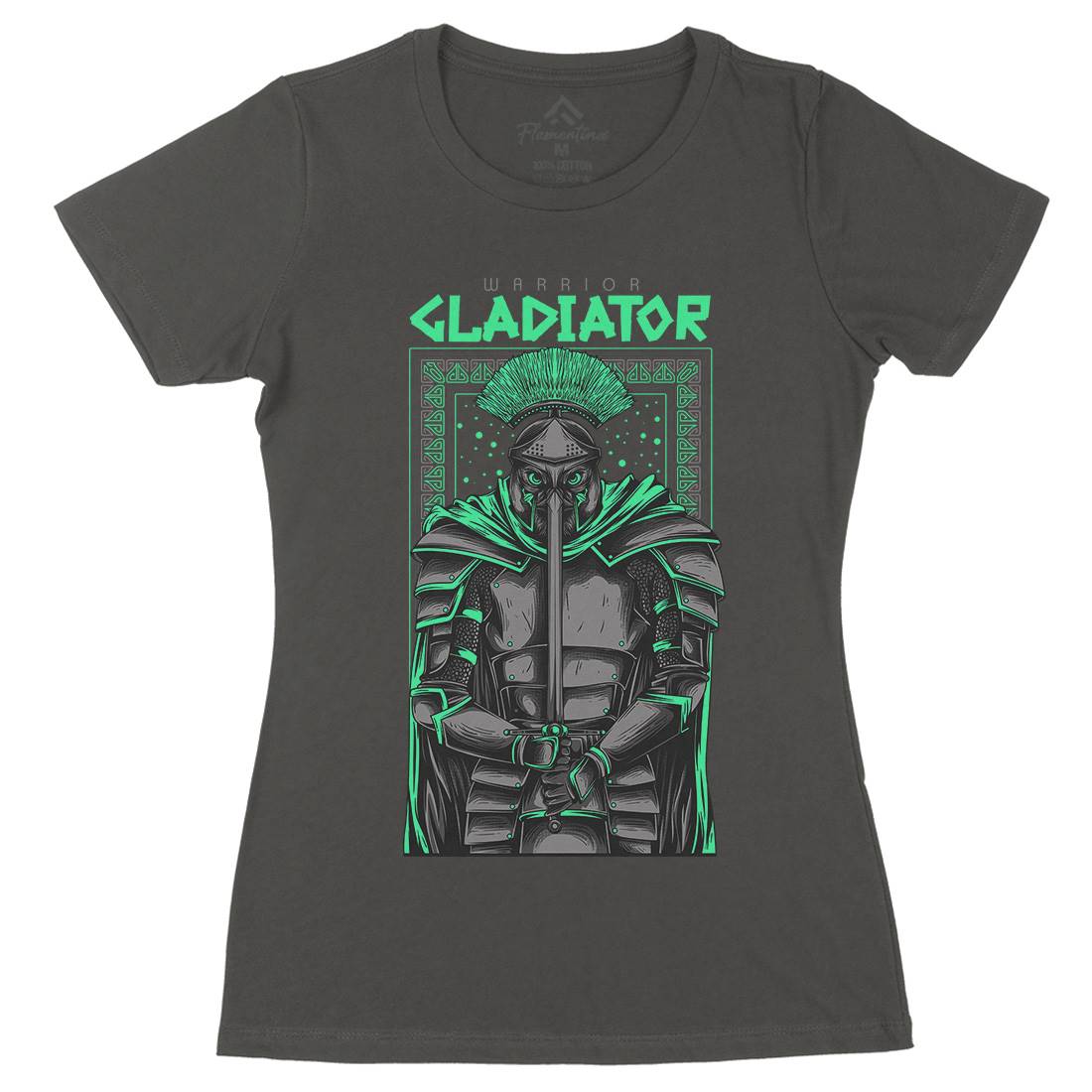 Gladiator Womens Organic Crew Neck T-Shirt Warriors D794