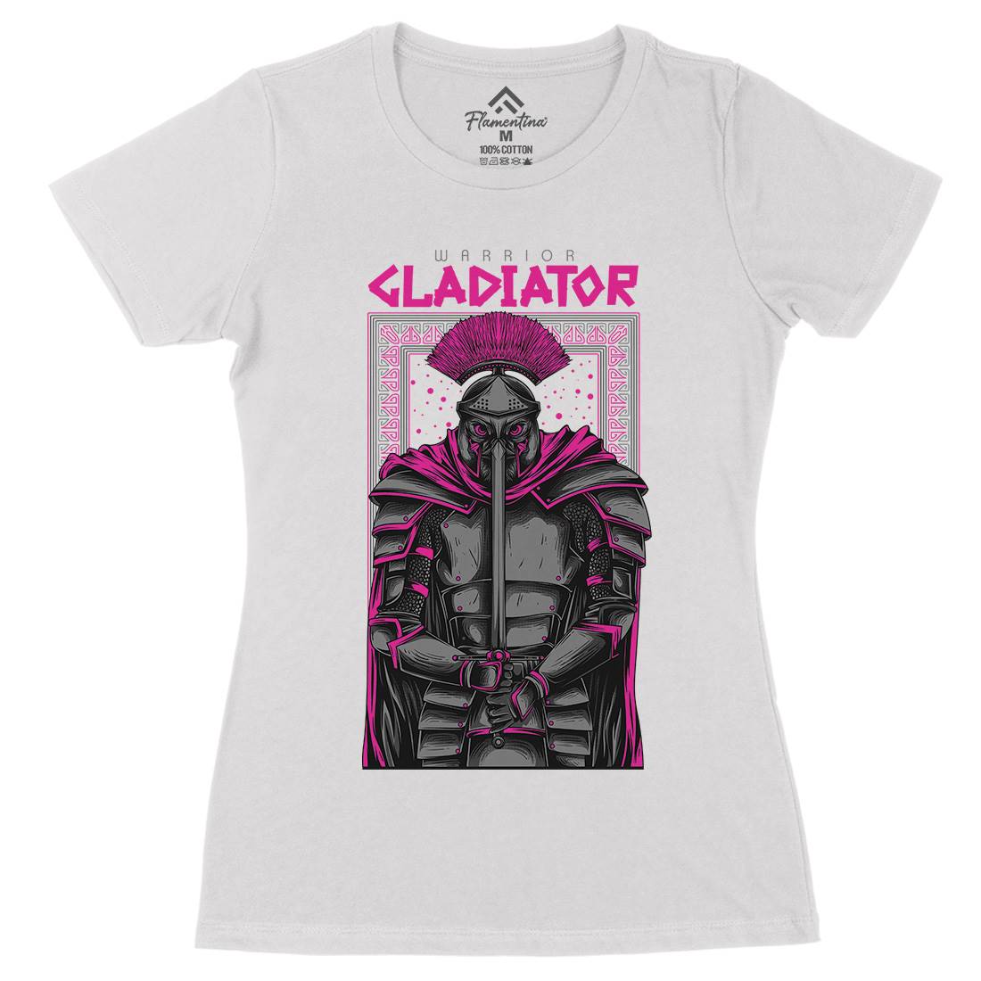 Gladiator Womens Organic Crew Neck T-Shirt Warriors D794
