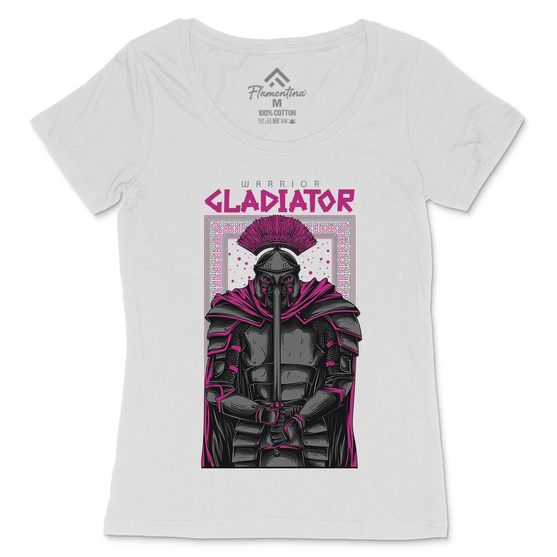 Gladiator Womens Scoop Neck T-Shirt Warriors D794
