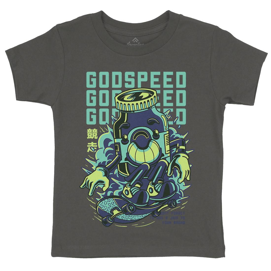 Godspeed Kids Organic Crew Neck T-Shirt Skate D796
