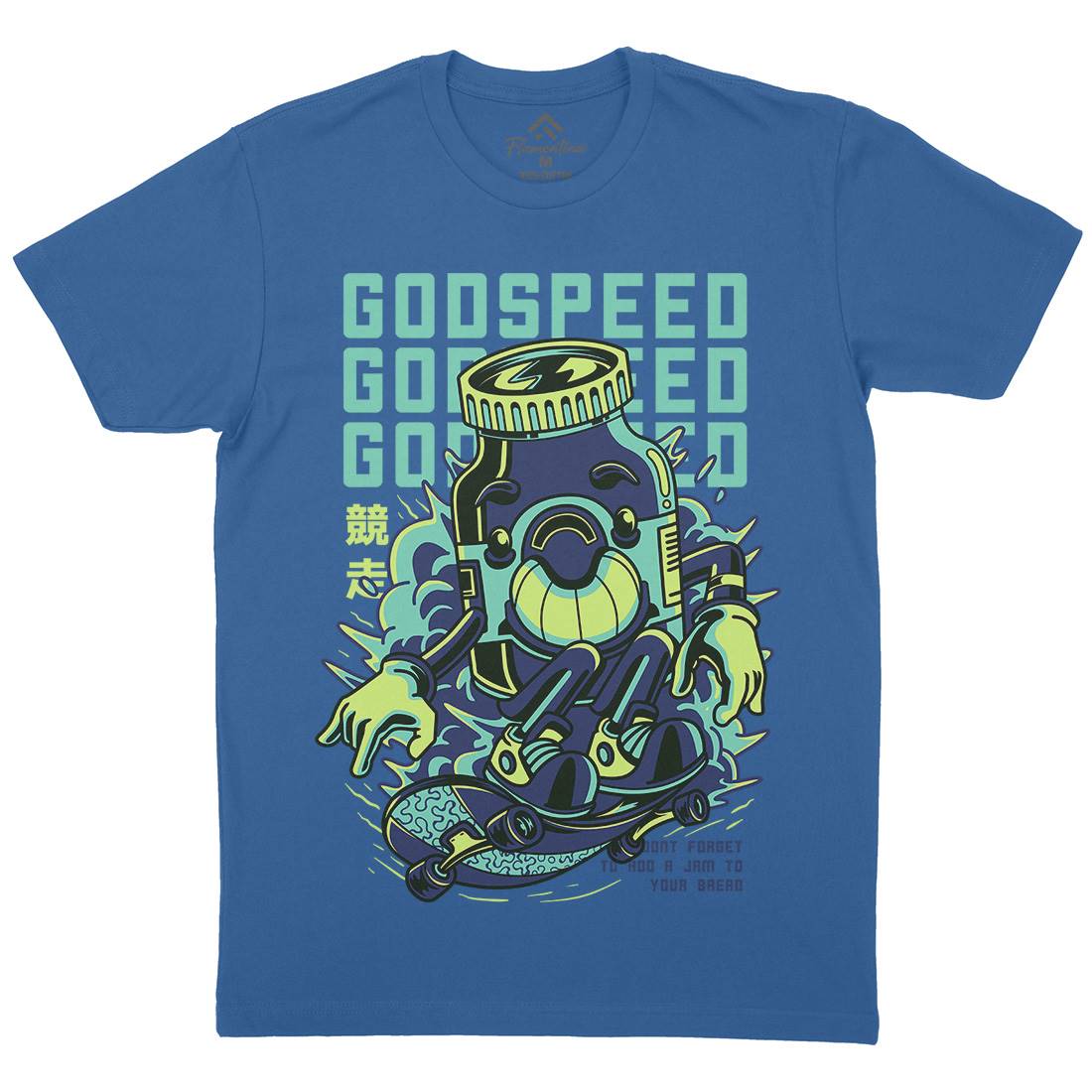 Godspeed Mens Organic Crew Neck T-Shirt Skate D796