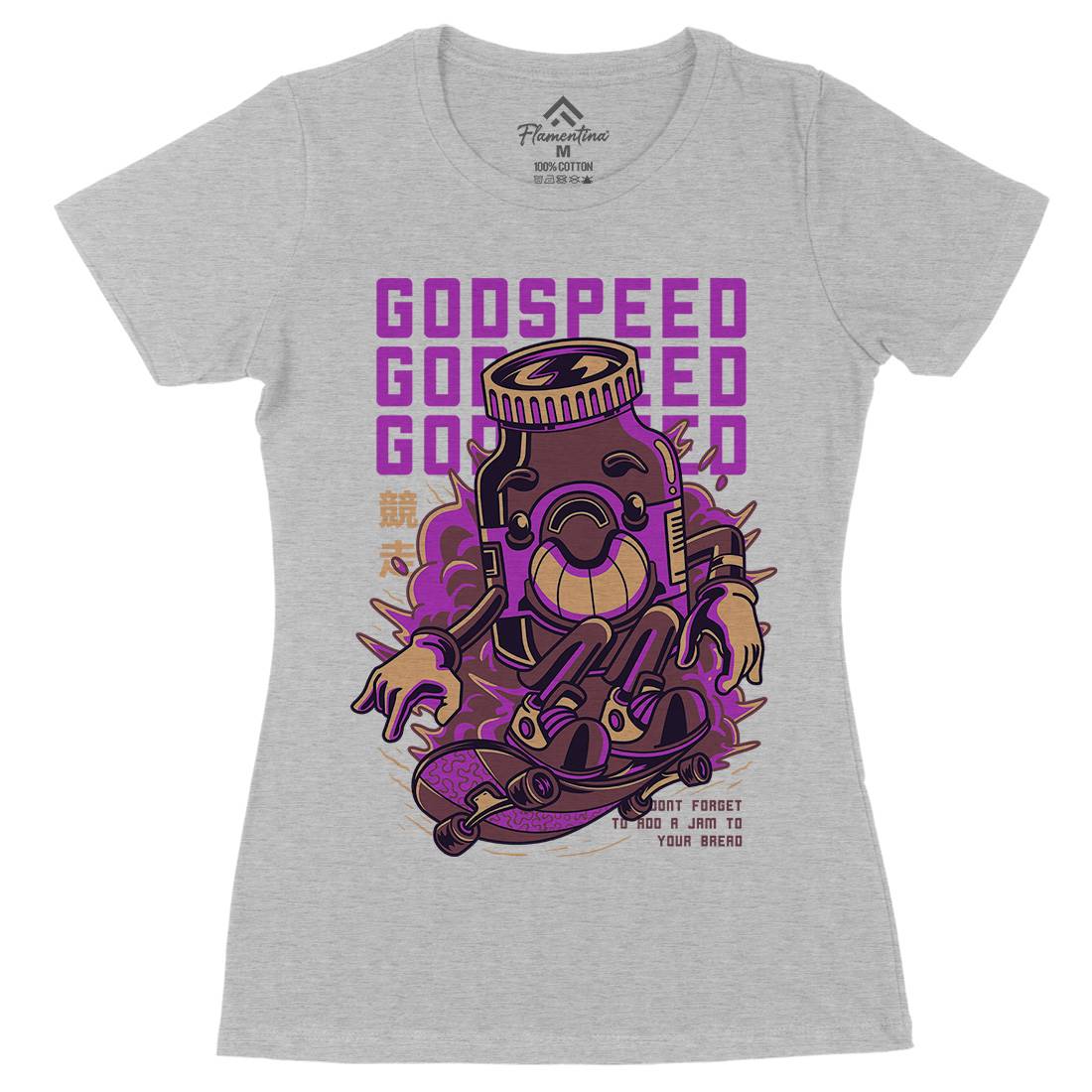 Godspeed Womens Organic Crew Neck T-Shirt Skate D796