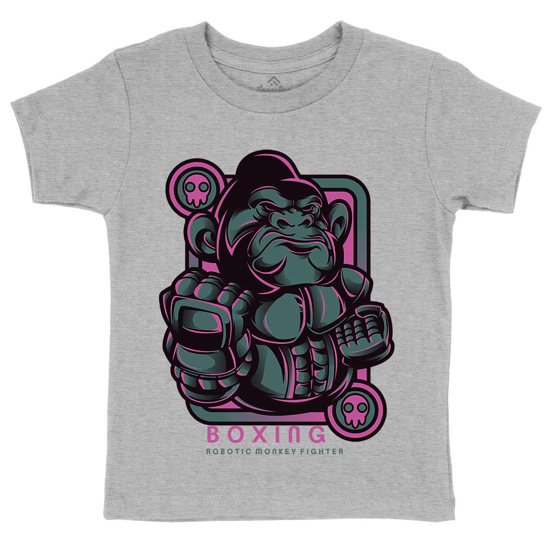 Gorilla Boxing Kids Crew Neck T-Shirt Sport D798