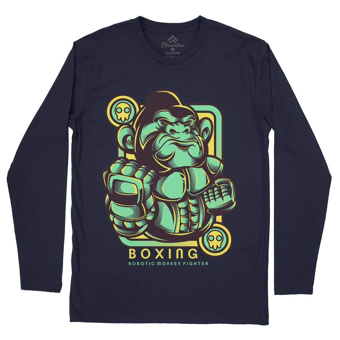 Gorilla Boxing Mens Long Sleeve T-Shirt Sport D798