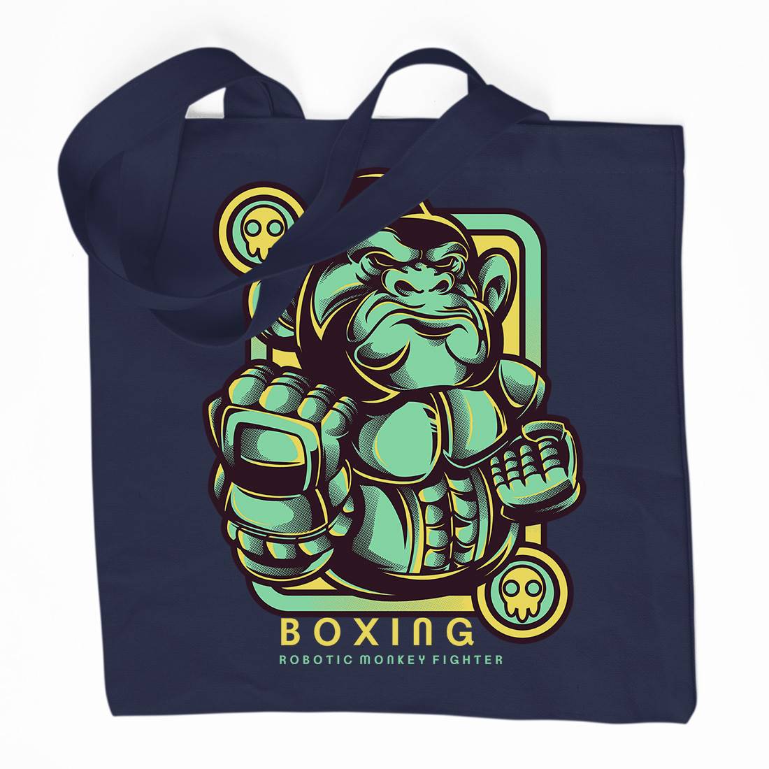 Gorilla Boxing Organic Premium Cotton Tote Bag Sport D798