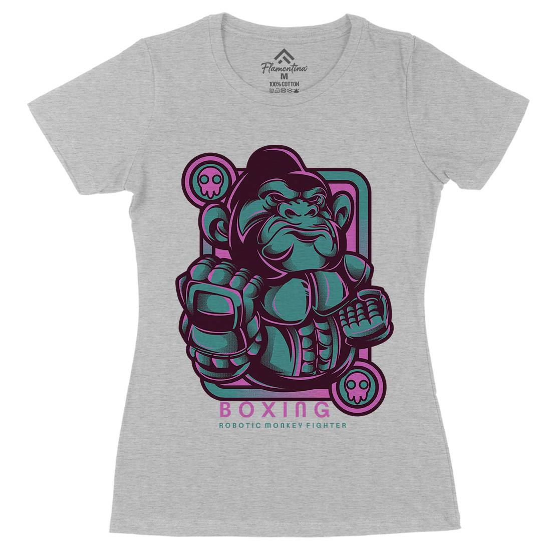 Gorilla Boxing Womens Organic Crew Neck T-Shirt Sport D798