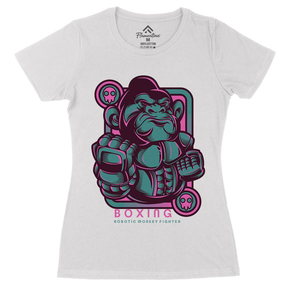 Gorilla Boxing Womens Organic Crew Neck T-Shirt Sport D798