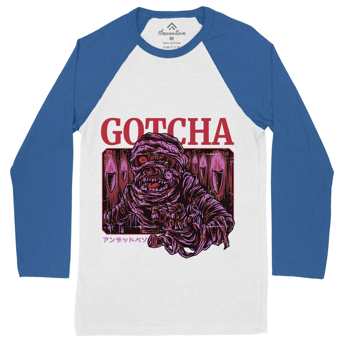Gotcha Mens Long Sleeve Baseball T-Shirt Horror D799