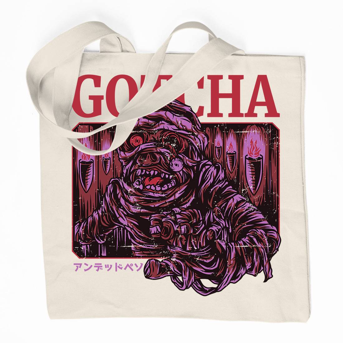 Gotcha Organic Premium Cotton Tote Bag Horror D799