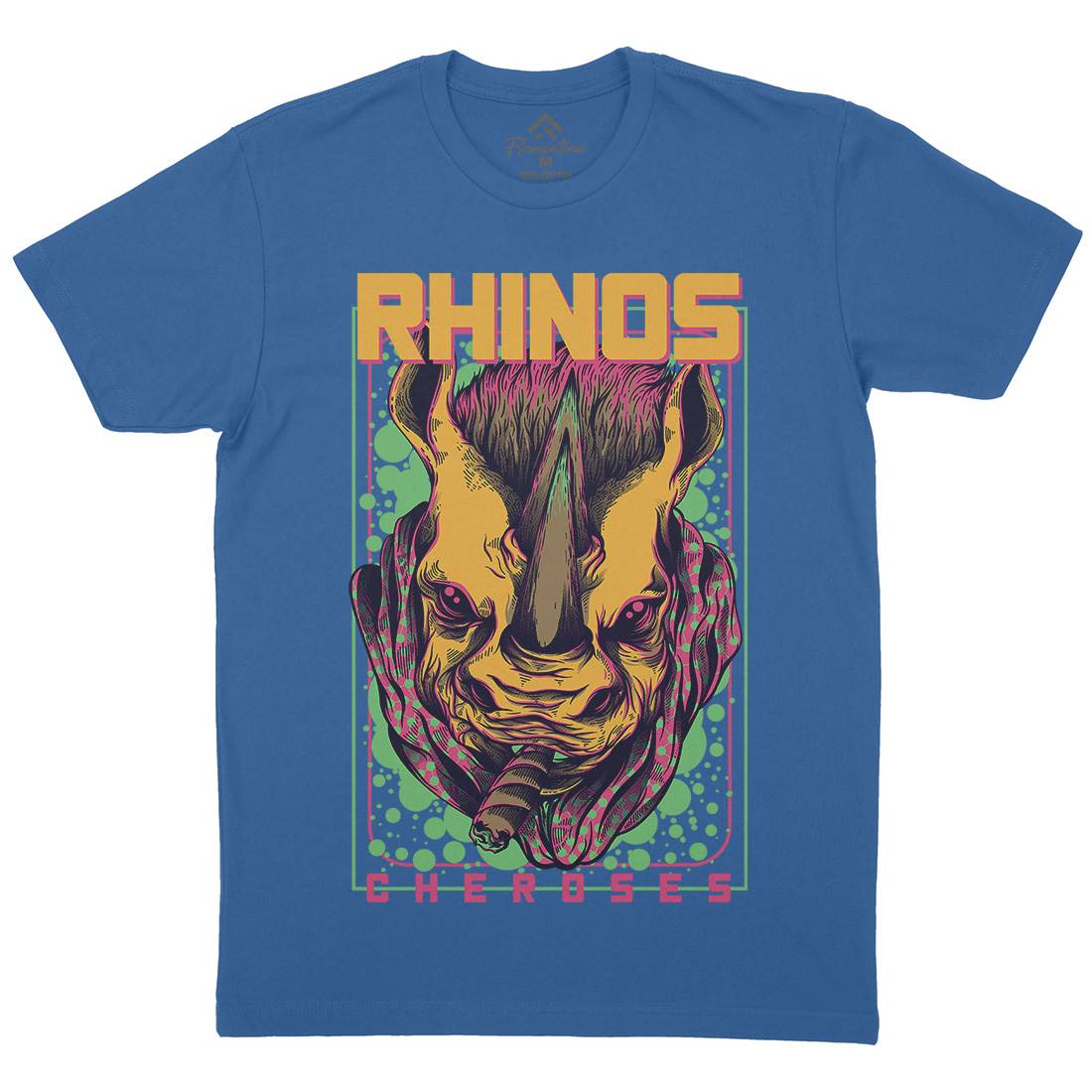 Rhinos Mens Crew Neck T-Shirt Animals D800