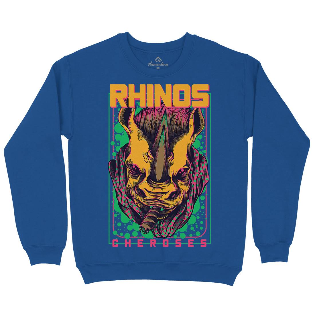 Rhinos Mens Crew Neck Sweatshirt Animals D800