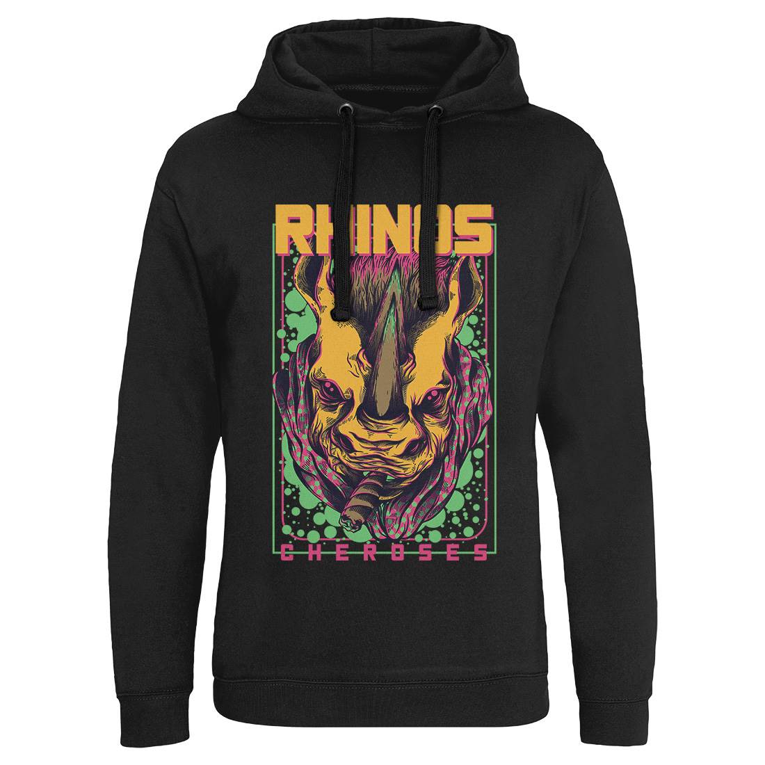Rhinos Mens Hoodie Without Pocket Animals D800