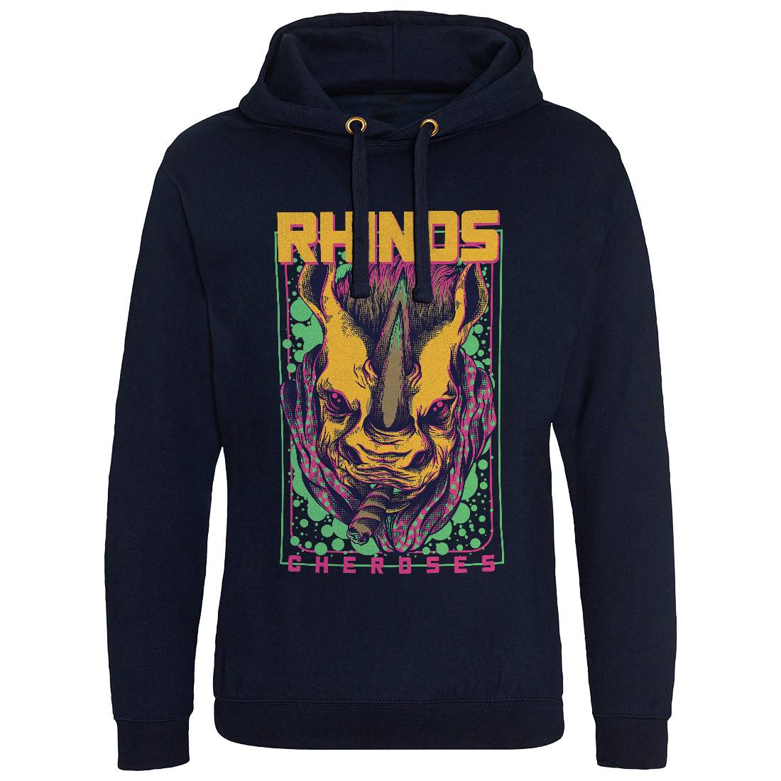 Rhinos Mens Hoodie Without Pocket Animals D800