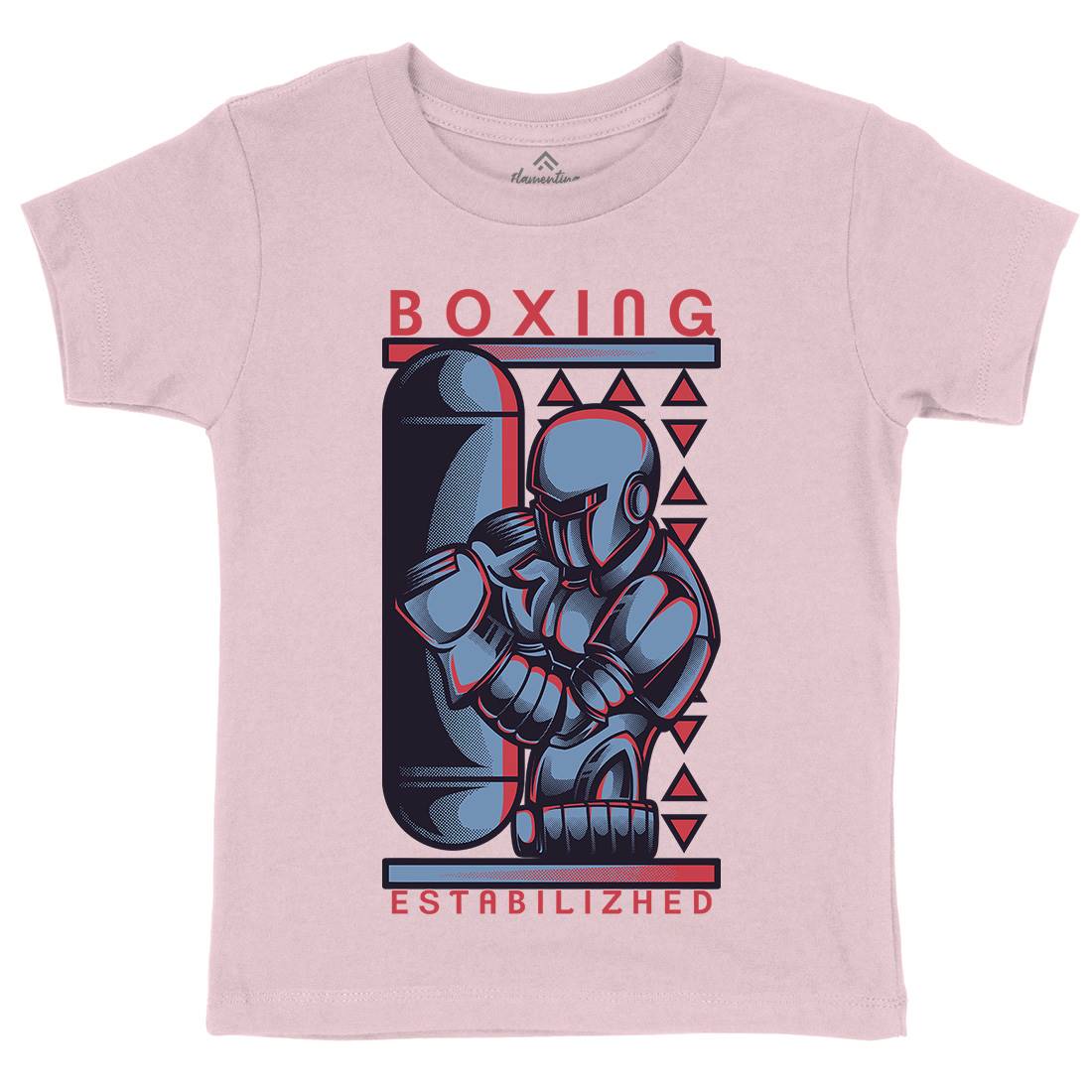 Robo Boxing Kids Crew Neck T-Shirt Space D801
