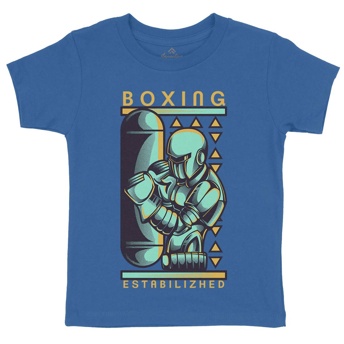 Robo Boxing Kids Organic Crew Neck T-Shirt Space D801
