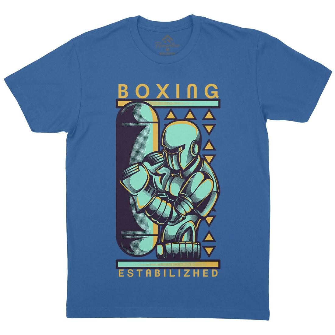 Robo Boxing Mens Crew Neck T-Shirt Space D801
