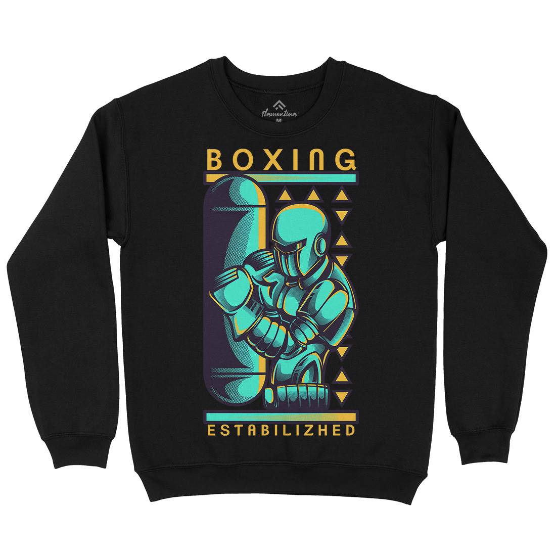 Robo Boxing Mens Crew Neck Sweatshirt Space D801