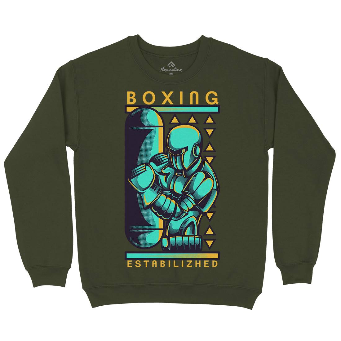 Robo Boxing Mens Crew Neck Sweatshirt Space D801