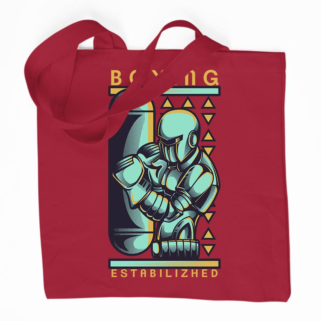 Robo Boxing Organic Premium Cotton Tote Bag Space D801