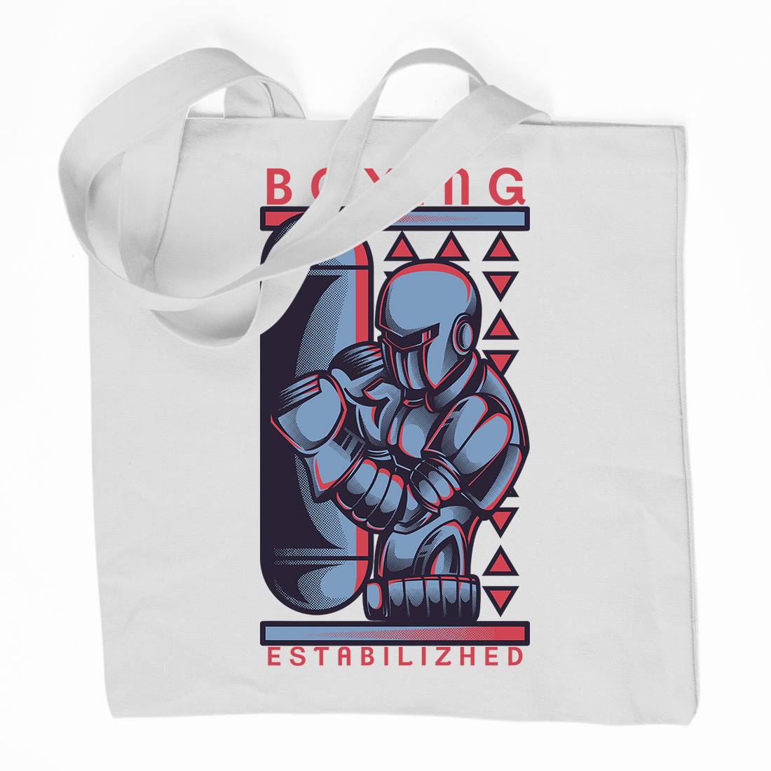 Robo Boxing Organic Premium Cotton Tote Bag Space D801