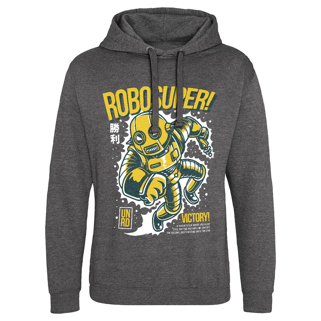 Super Robot Mens Hoodie Without Pocket Space D802
