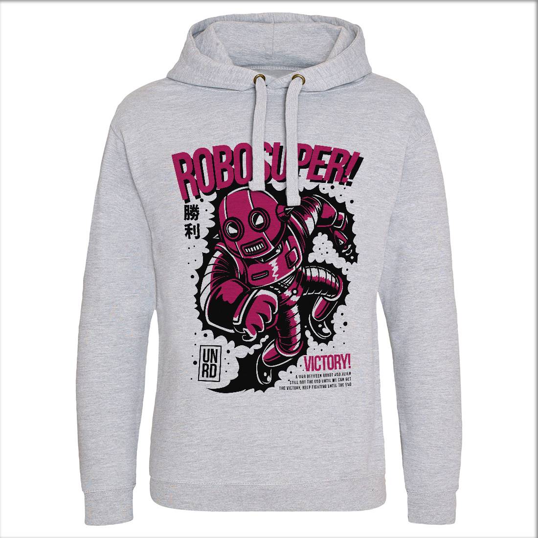 Super Robot Mens Hoodie Without Pocket Space D802