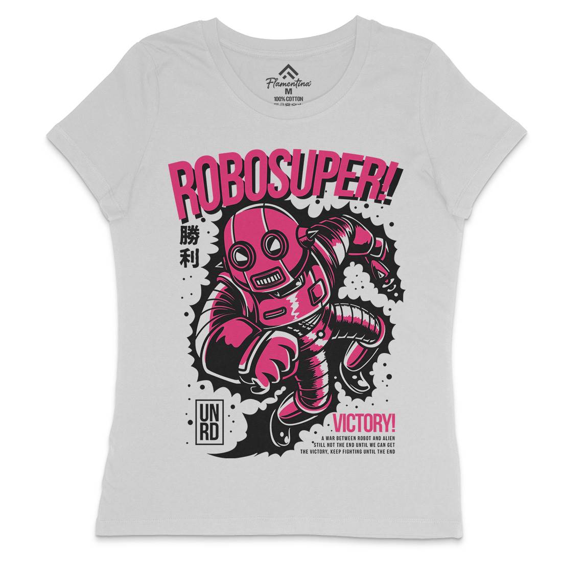 Super Robot Womens Crew Neck T-Shirt Space D802