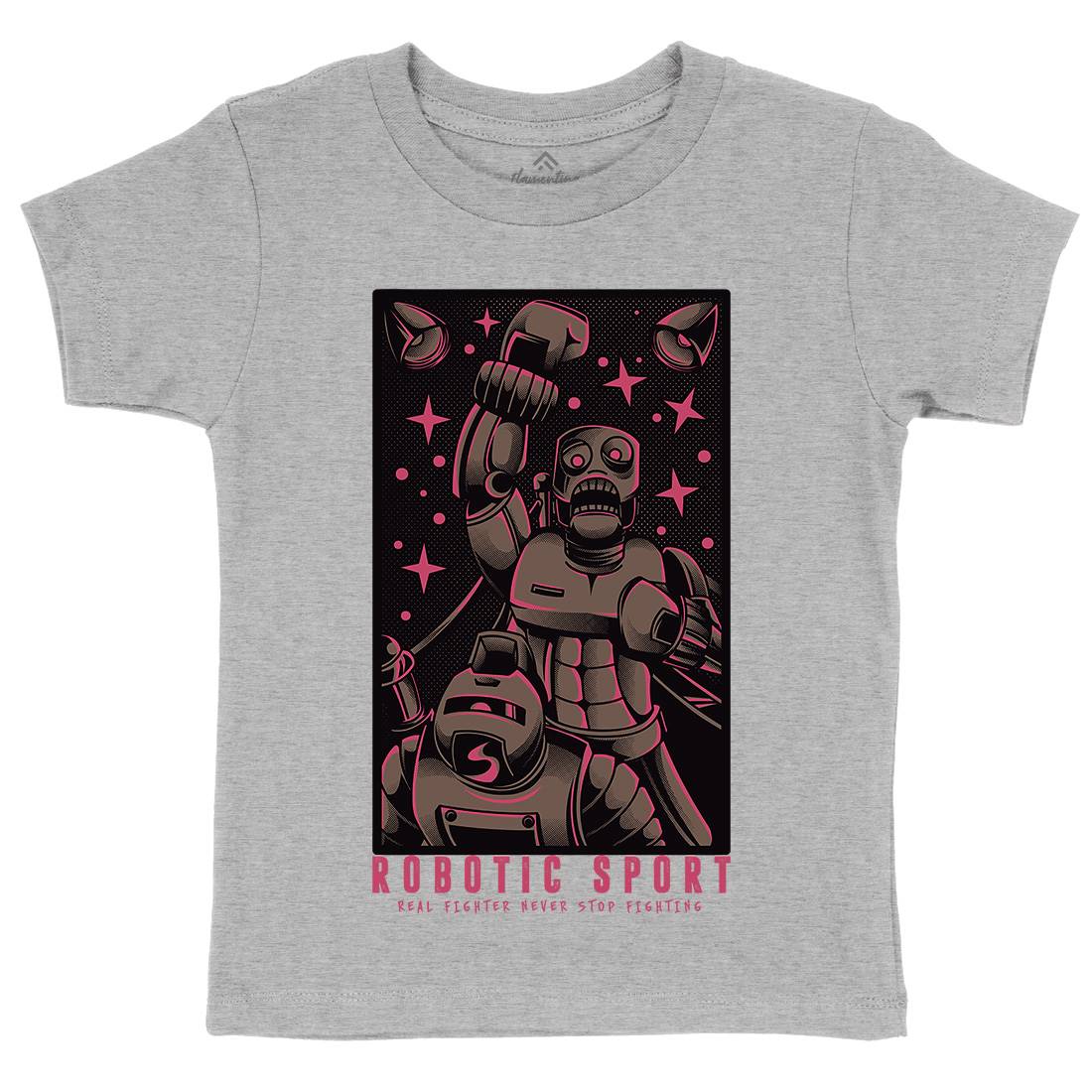 Robotic Fight Kids Crew Neck T-Shirt Space D803