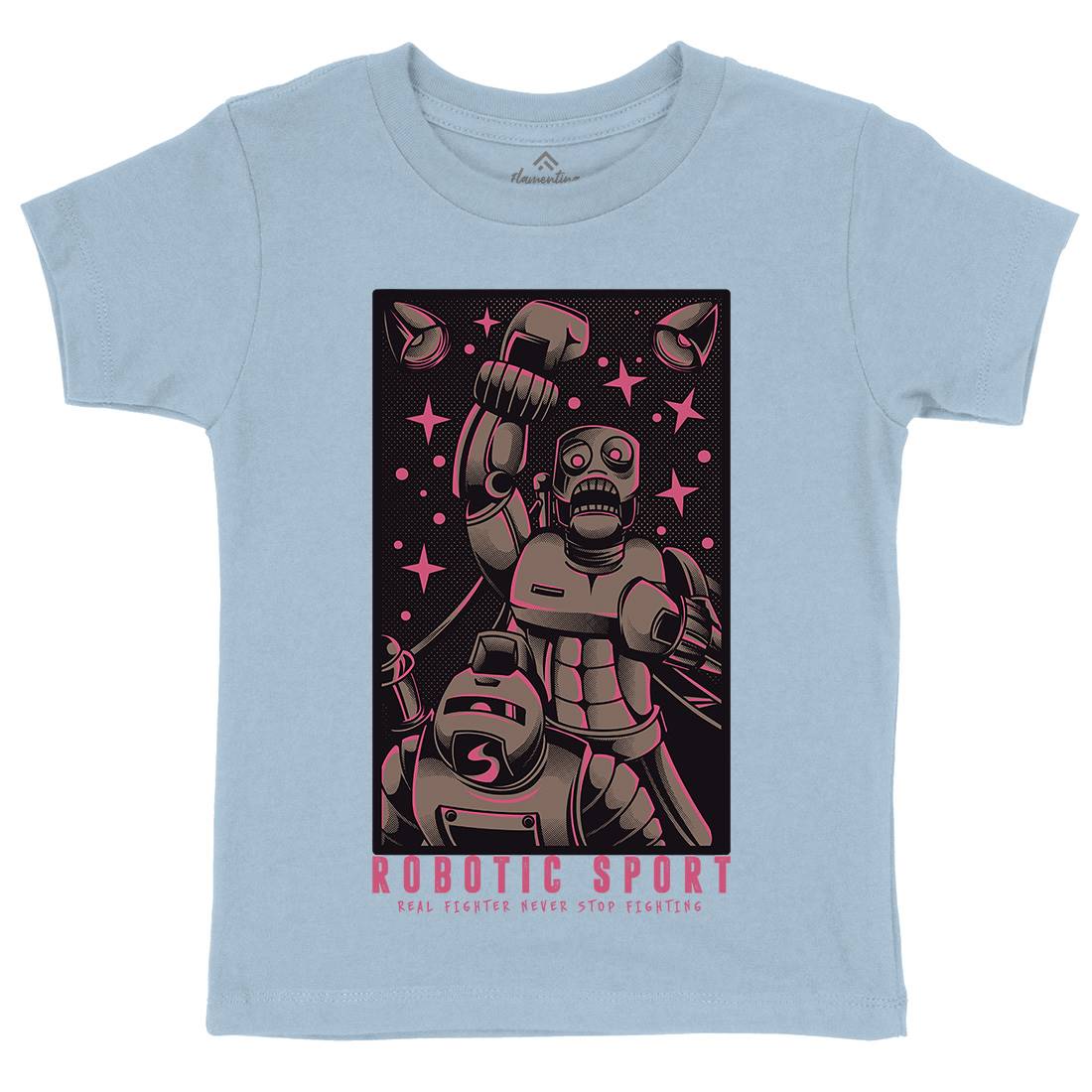 Robotic Fight Kids Crew Neck T-Shirt Space D803
