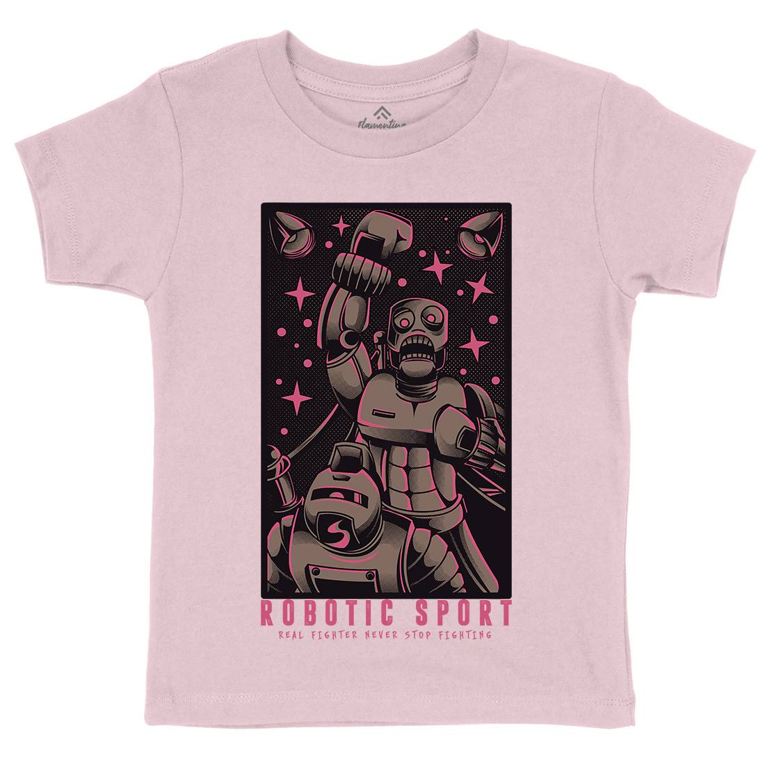 Robotic Fight Kids Crew Neck T-Shirt Space D803