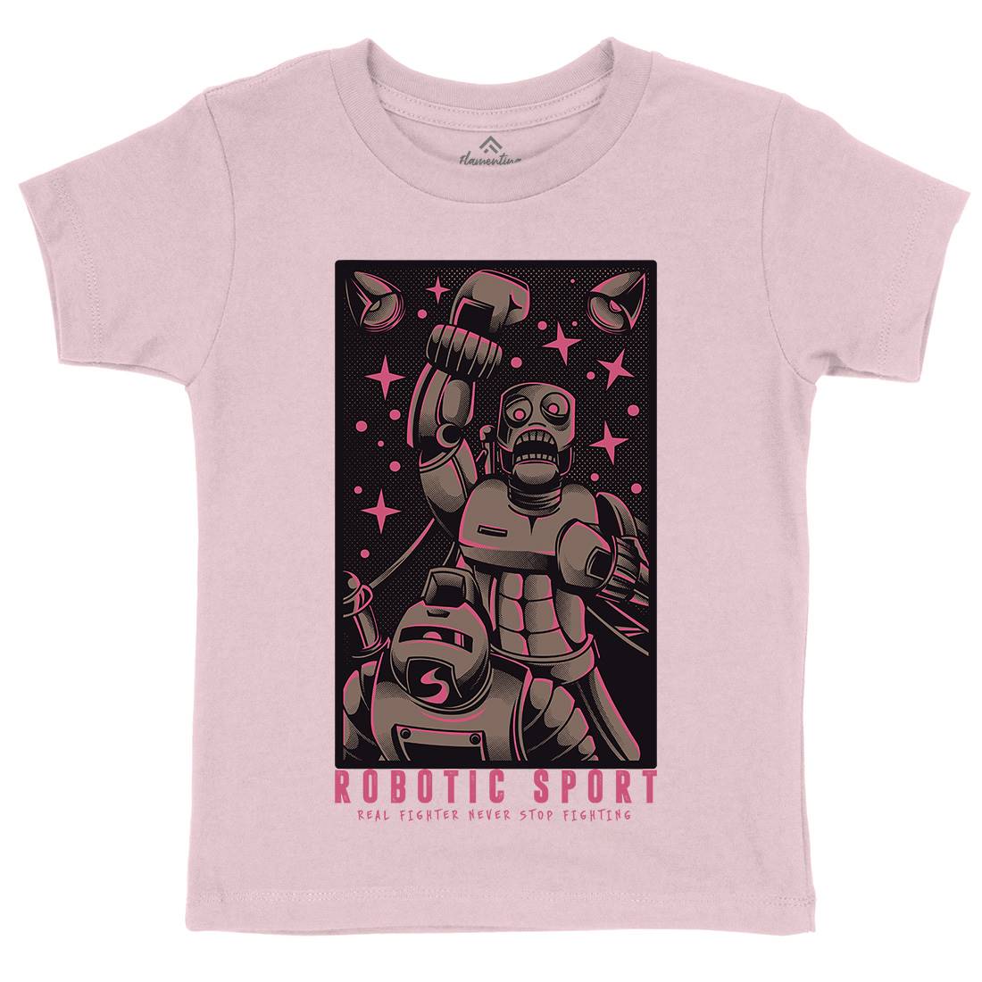 Robotic Fight Kids Organic Crew Neck T-Shirt Space D803