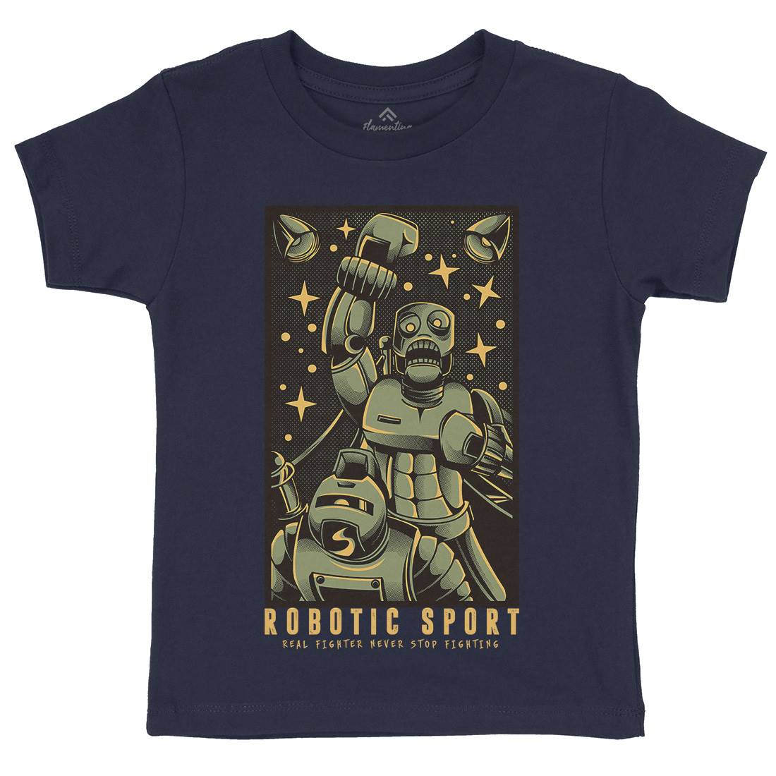 Robotic Fight Kids Crew Neck T-Shirt Space D803