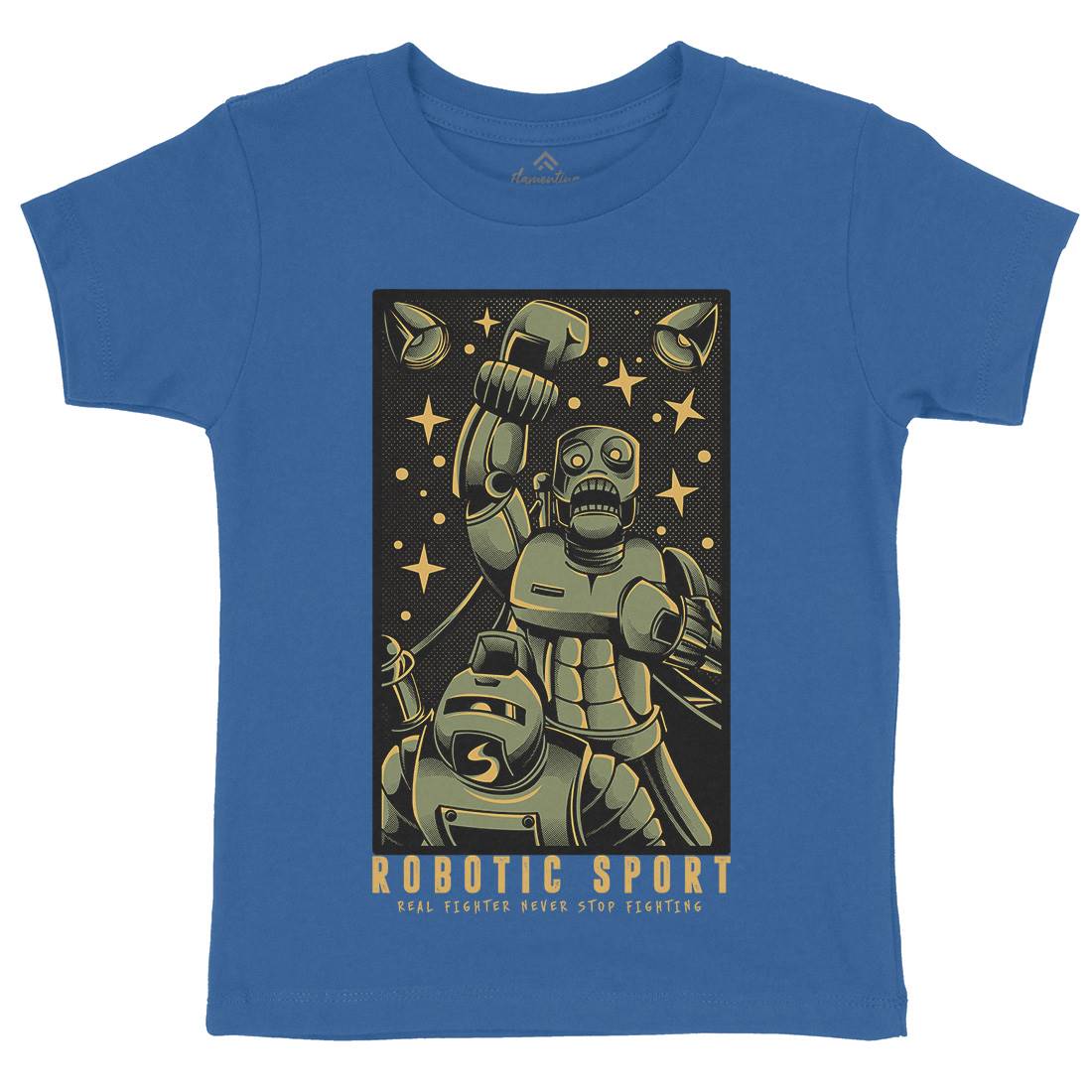 Robotic Fight Kids Crew Neck T-Shirt Space D803