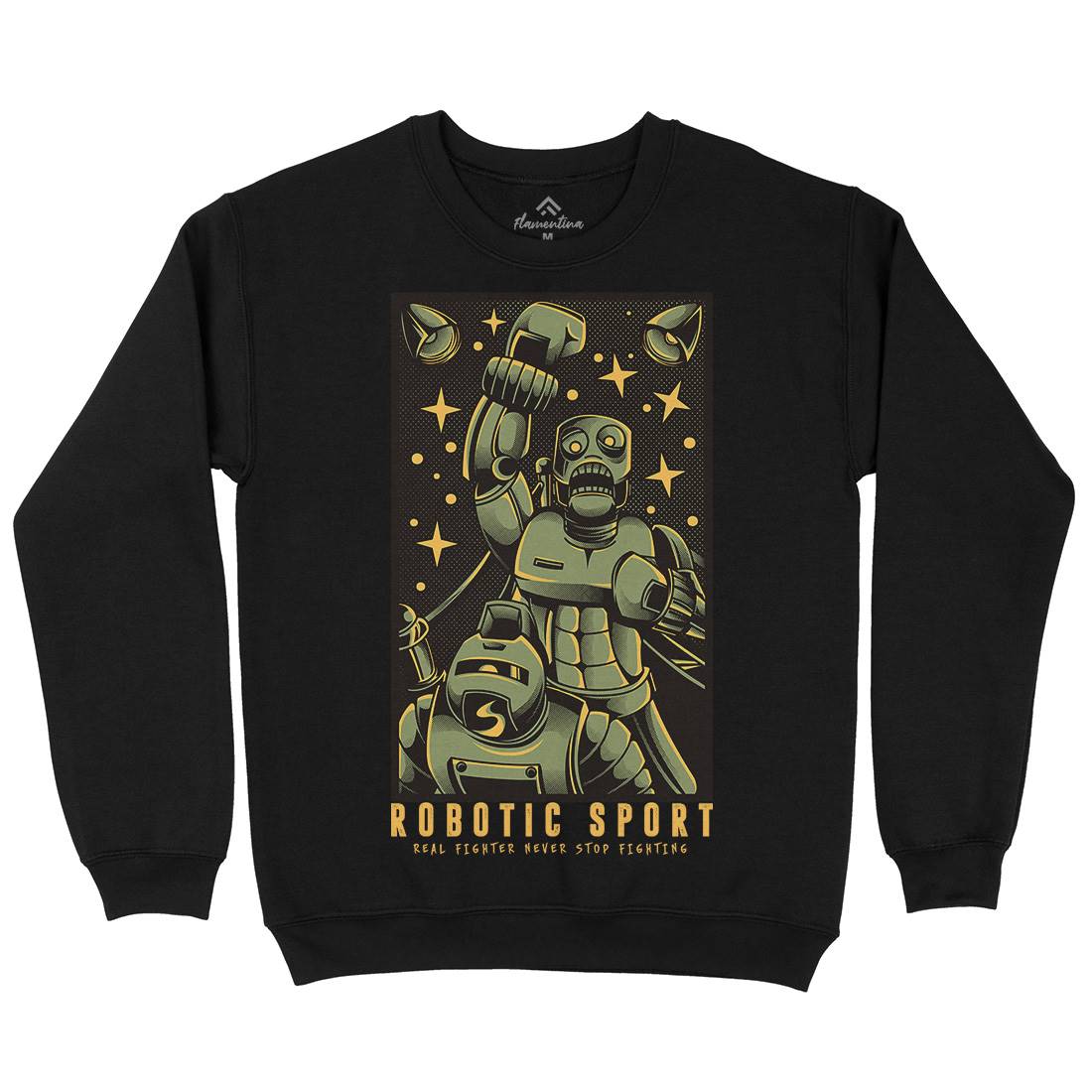 Robotic Fight Mens Crew Neck Sweatshirt Space D803
