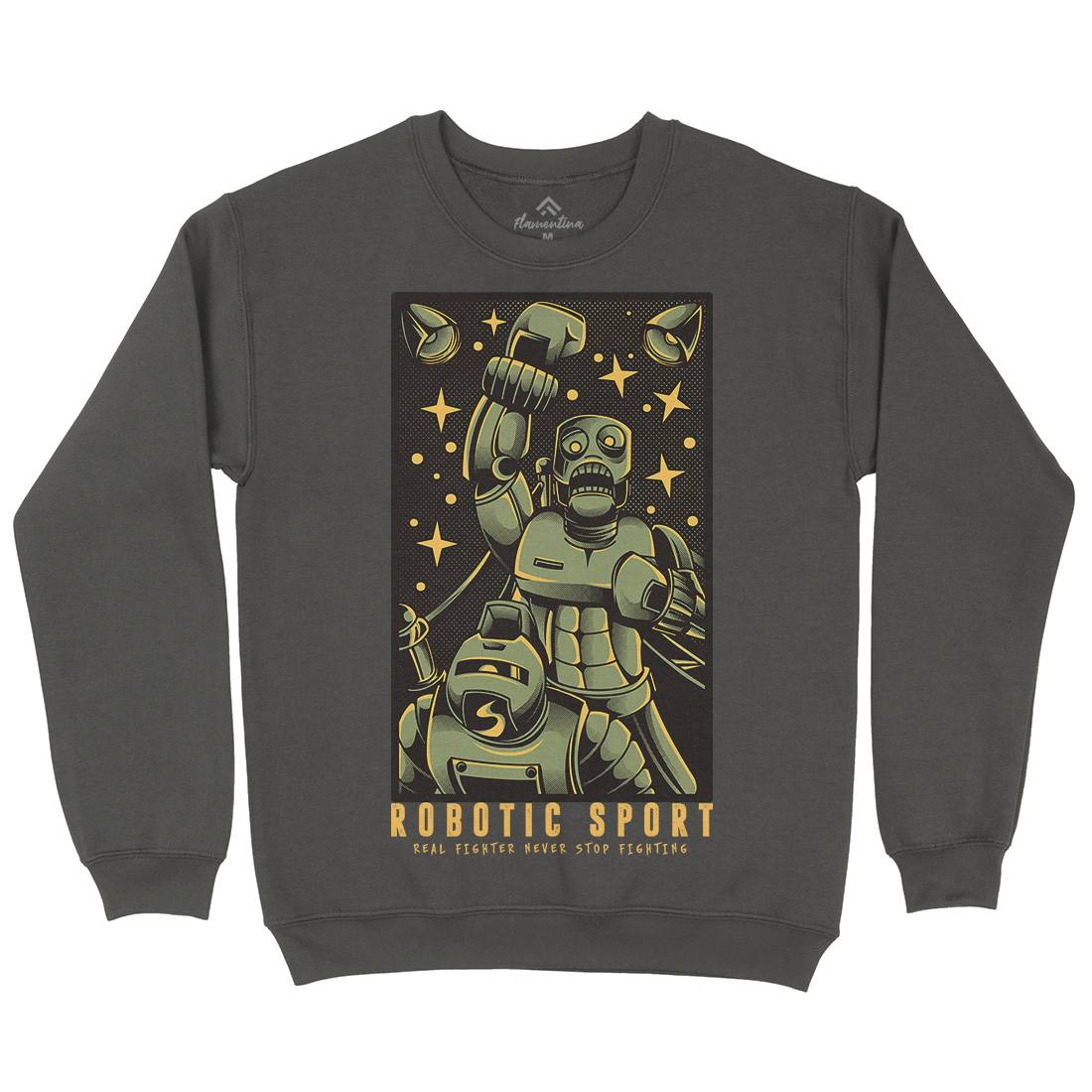 Robotic Fight Mens Crew Neck Sweatshirt Space D803