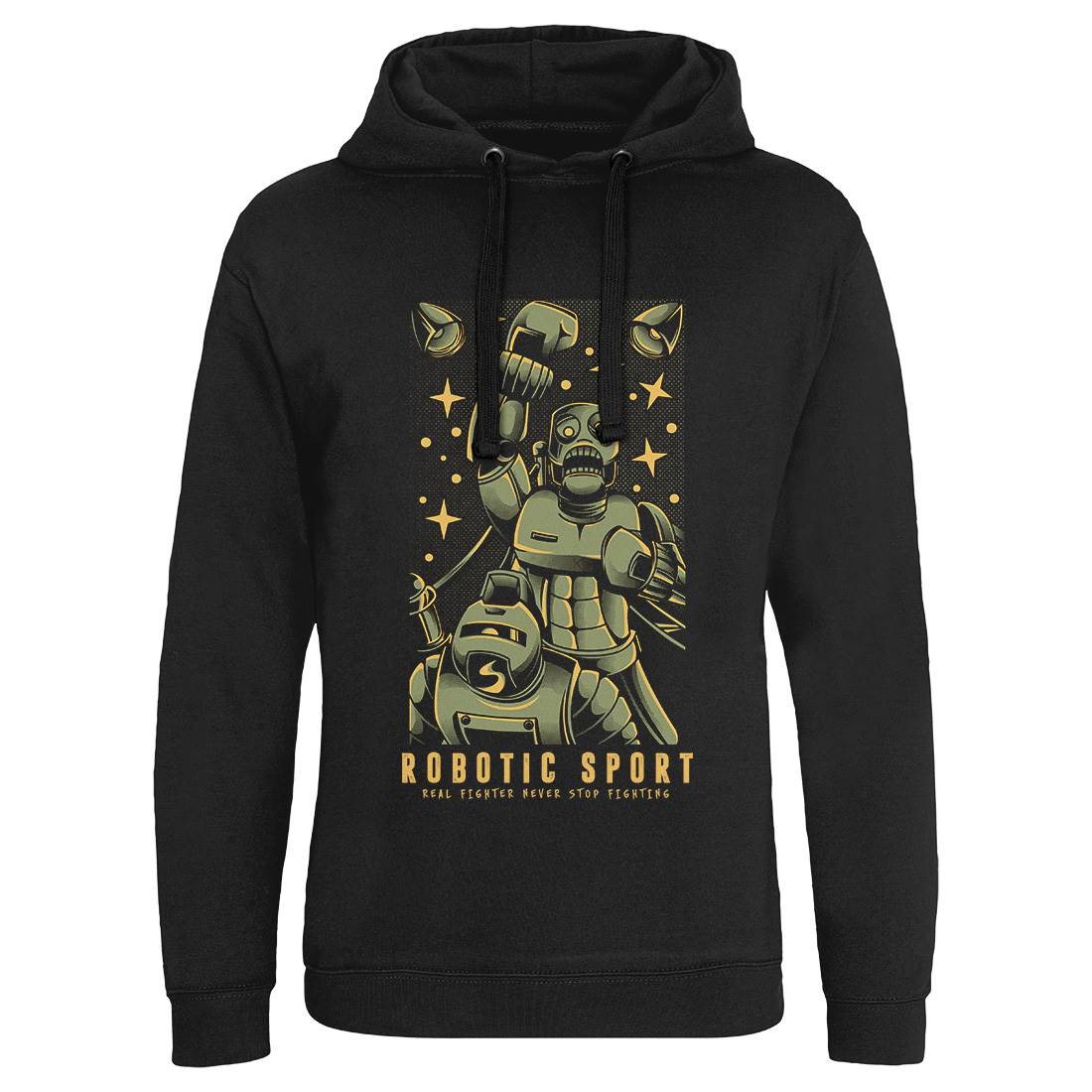 Robotic Fight Mens Hoodie Without Pocket Space D803
