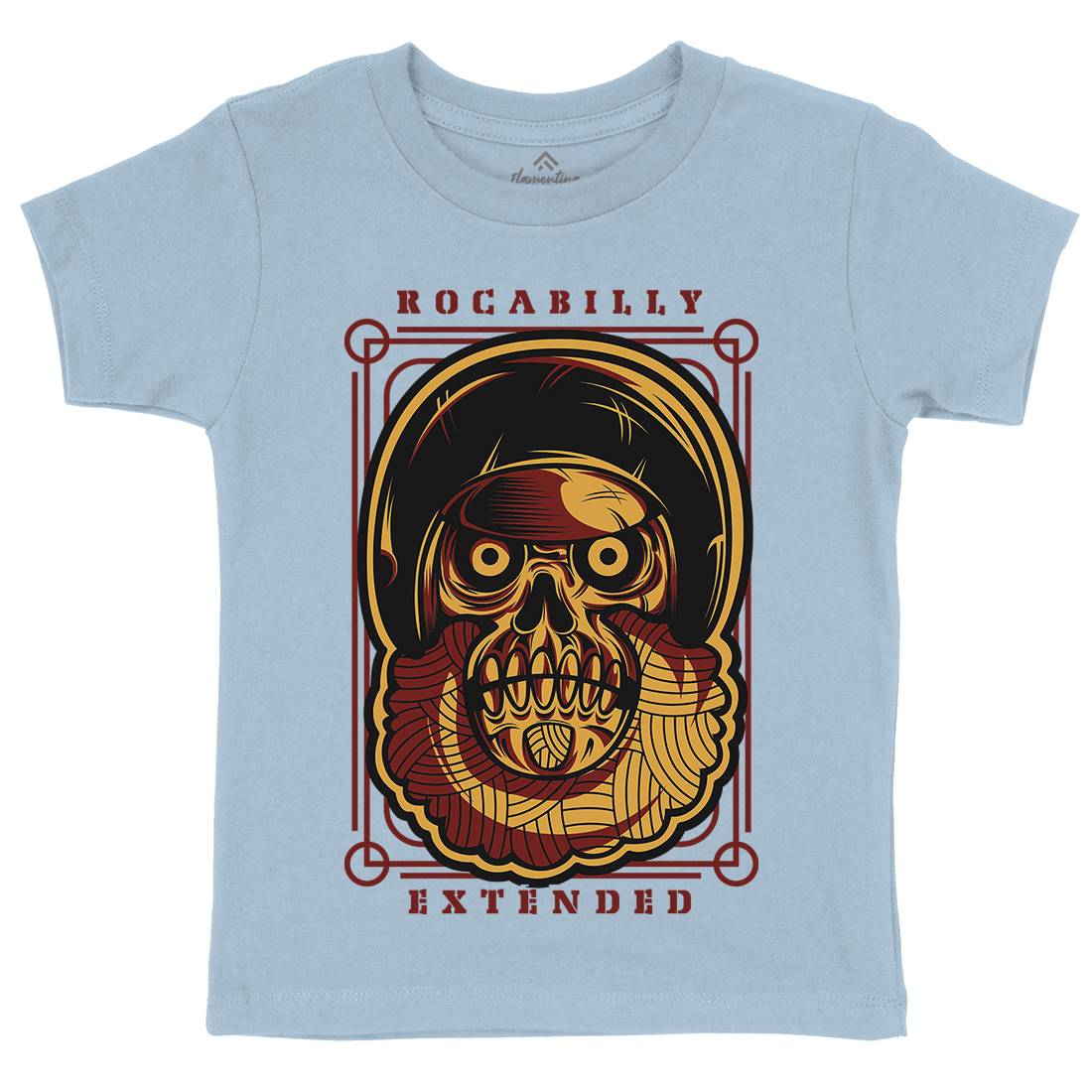 Rockabilly Kids Crew Neck T-Shirt Music D804