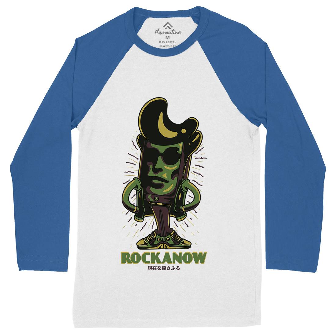 Rock Now Mens Long Sleeve Baseball T-Shirt Music D805