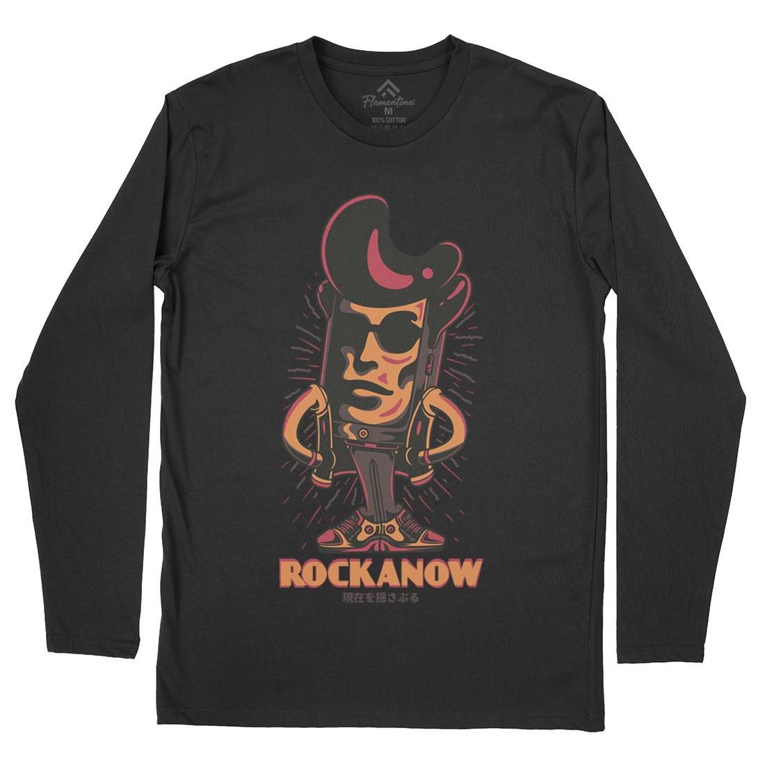 Rock Now Mens Long Sleeve T-Shirt Music D805
