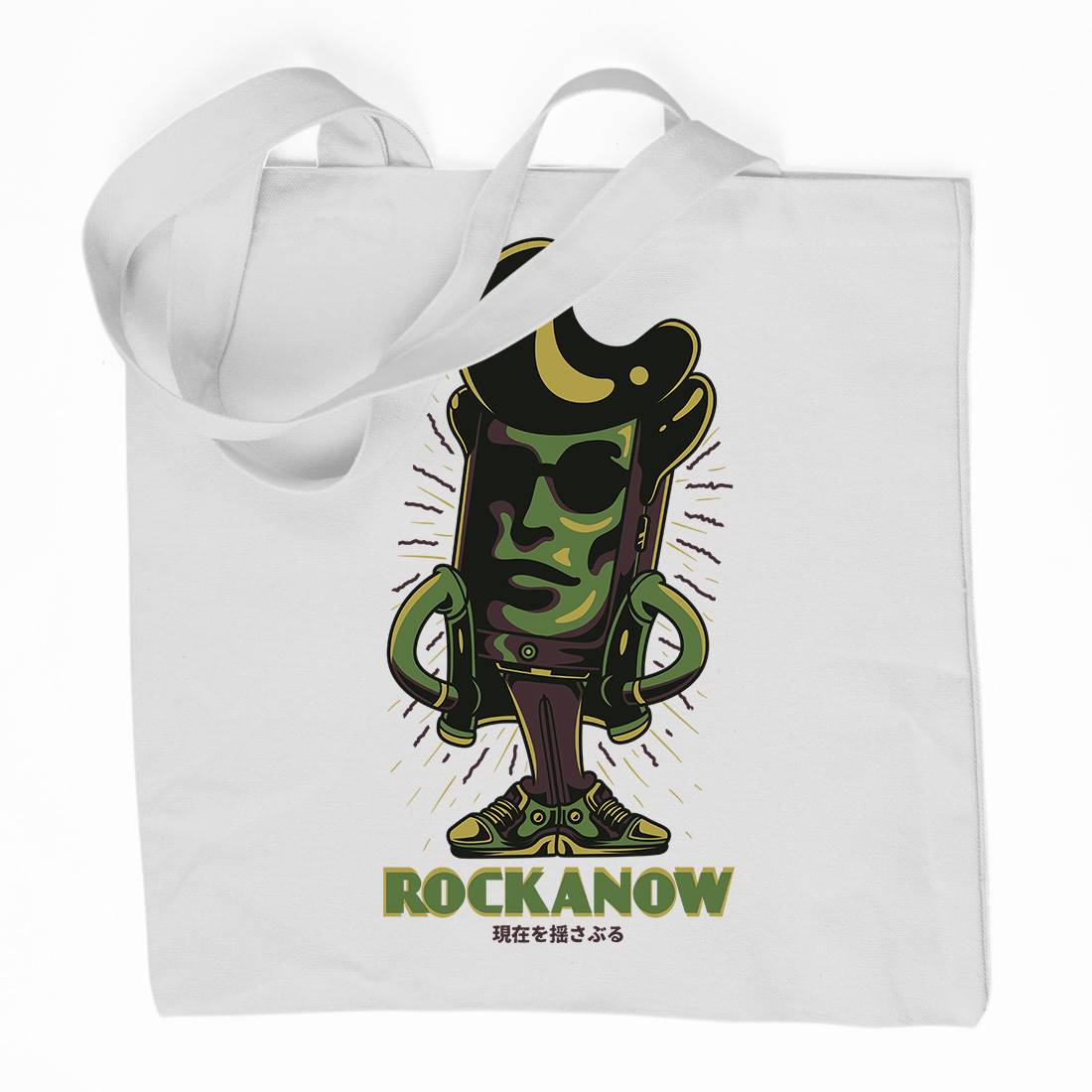 Rock Now Organic Premium Cotton Tote Bag Music D805