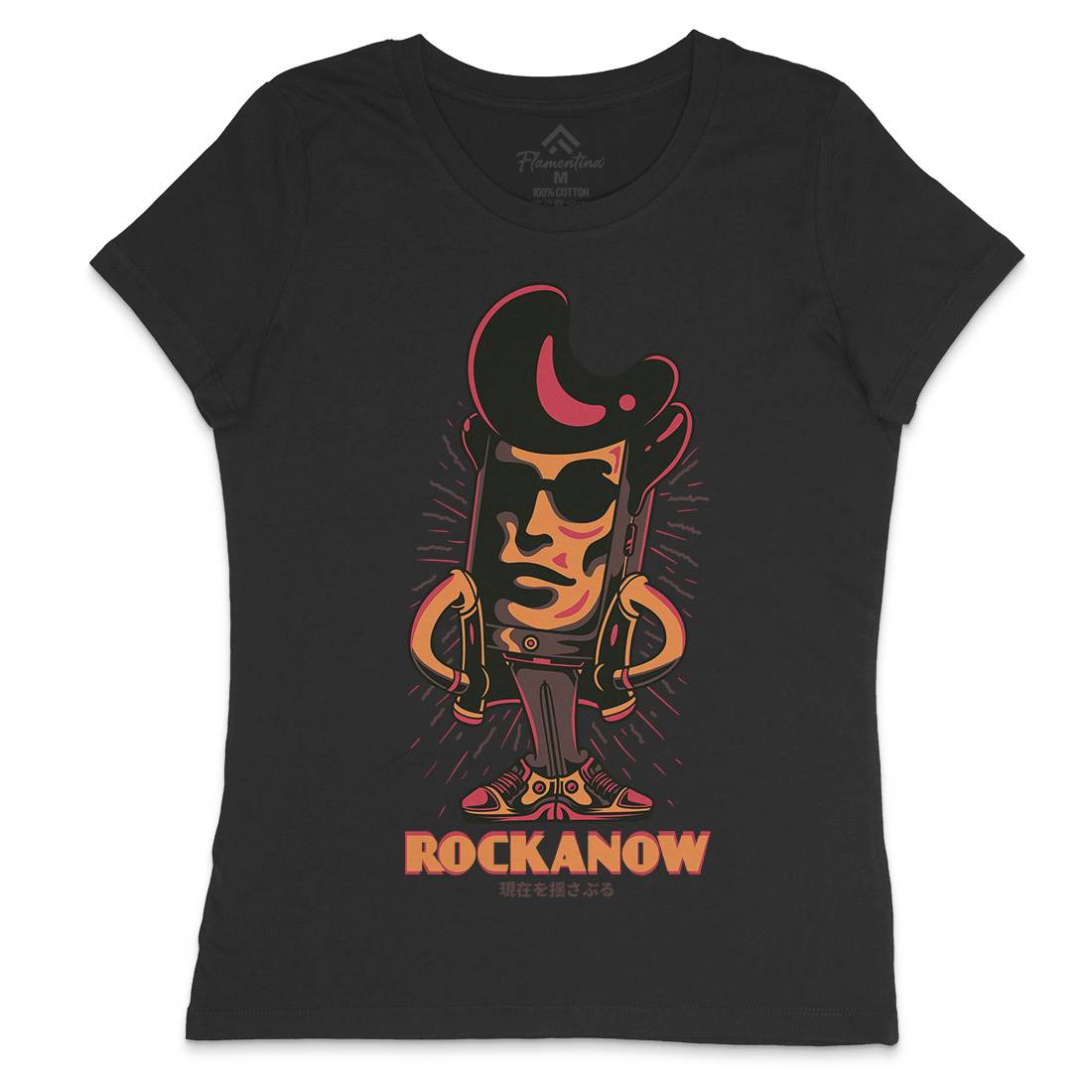 Rock Now Womens Crew Neck T-Shirt Music D805