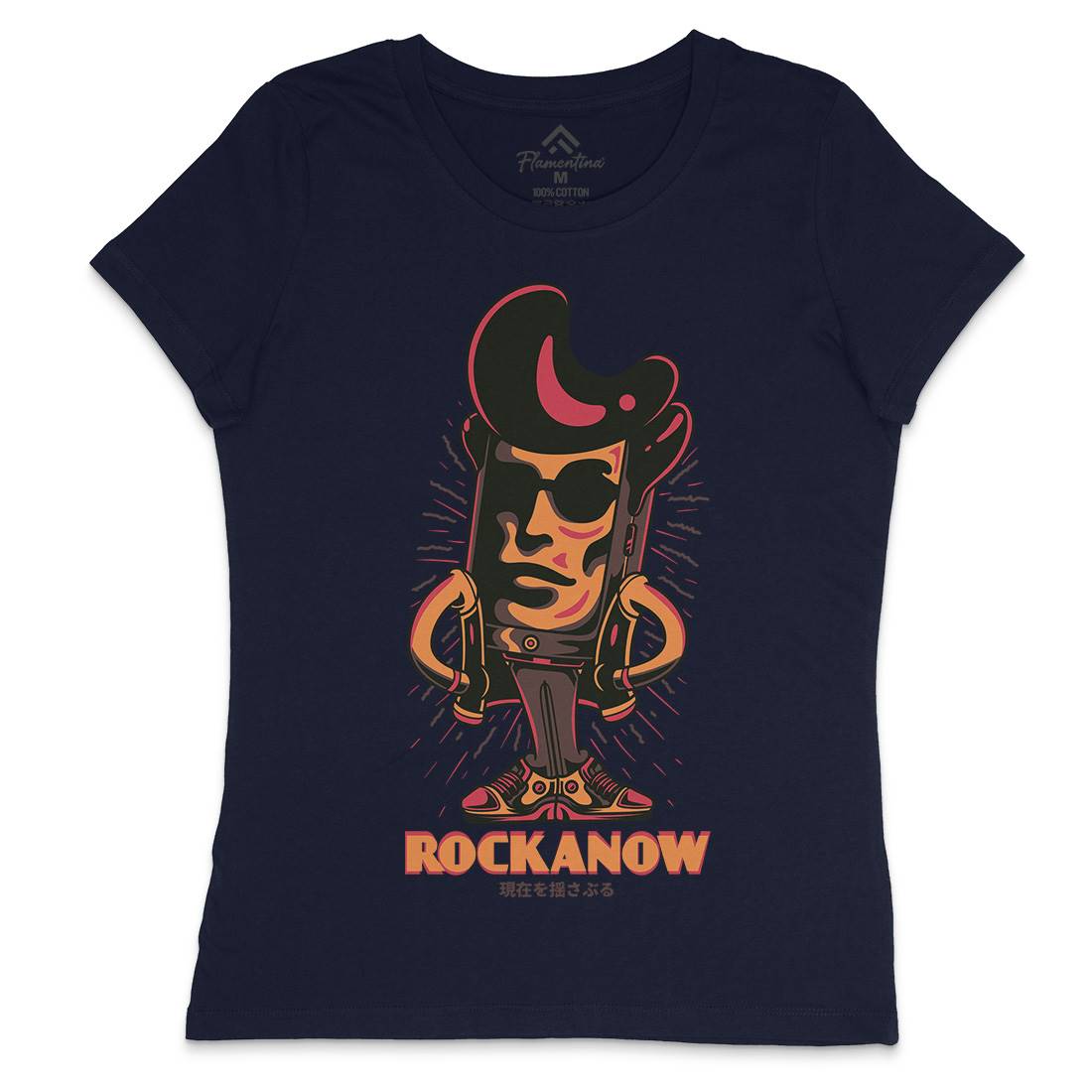Rock Now Womens Crew Neck T-Shirt Music D805