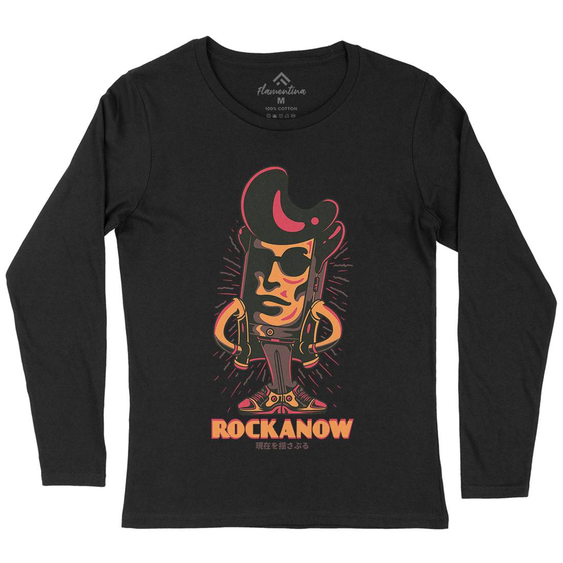 Rock Now Womens Long Sleeve T-Shirt Music D805