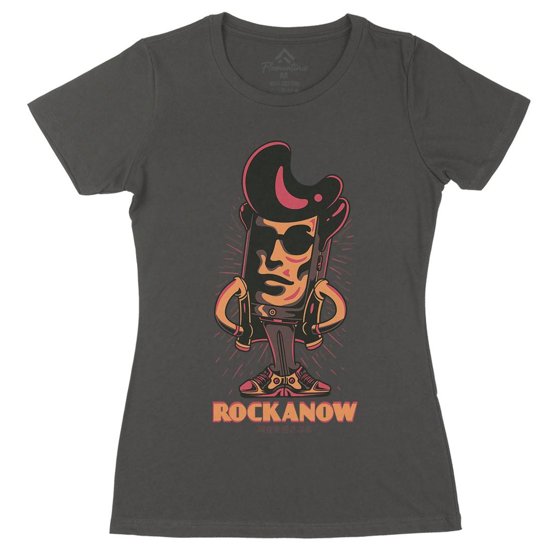 Rock Now Womens Organic Crew Neck T-Shirt Music D805