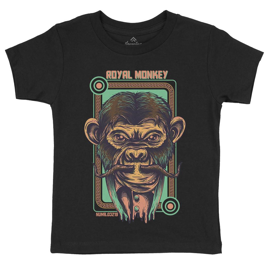 Royal Monkey Kids Crew Neck T-Shirt Animals D806