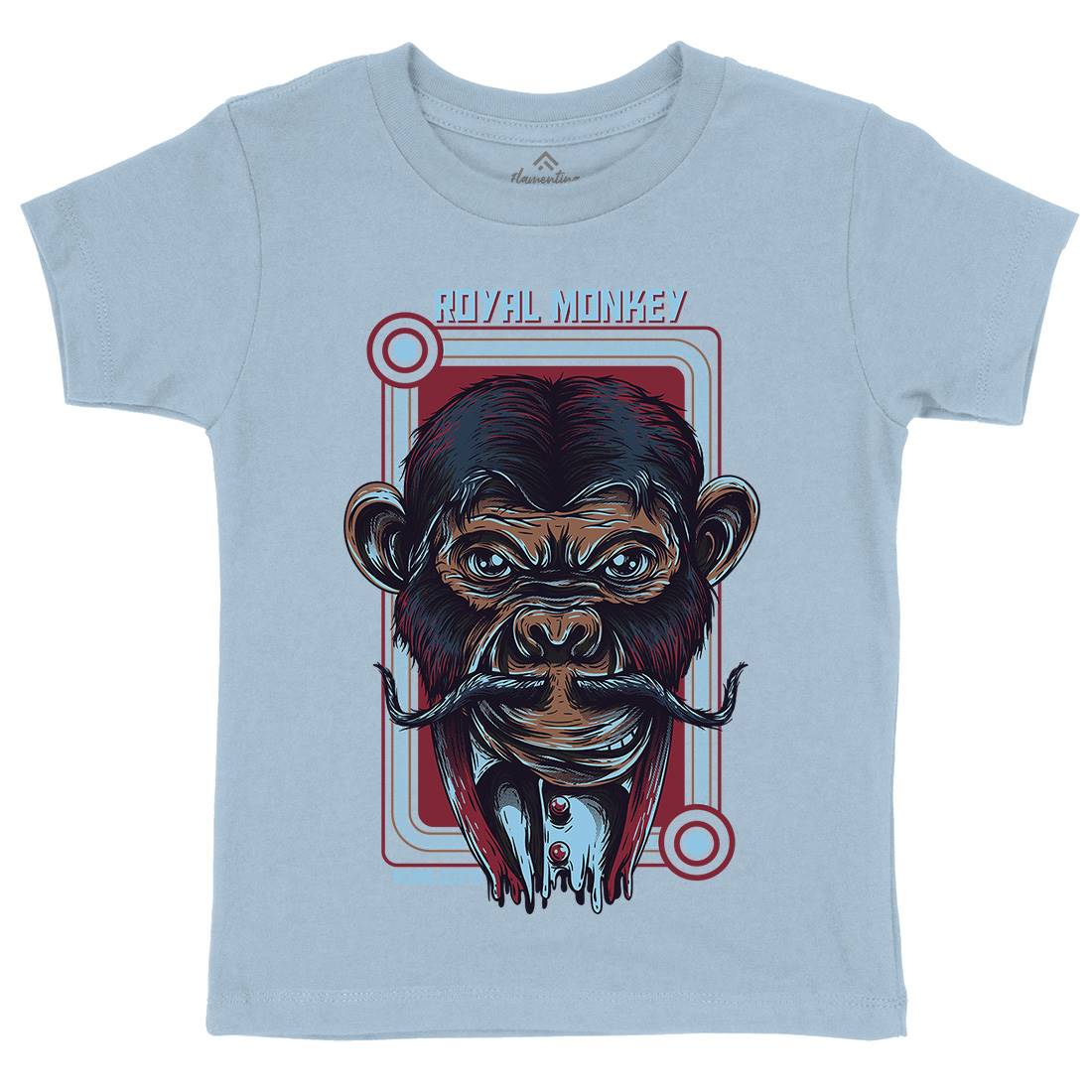 Royal Monkey Kids Crew Neck T-Shirt Animals D806