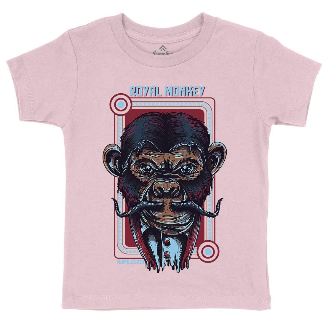 Royal Monkey Kids Organic Crew Neck T-Shirt Animals D806