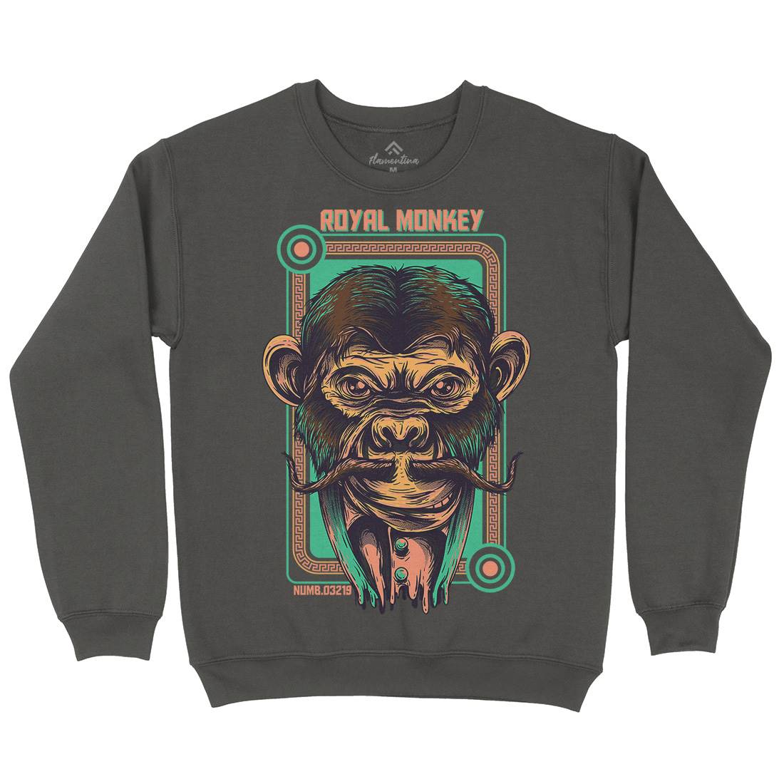 Royal Monkey Kids Crew Neck Sweatshirt Animals D806