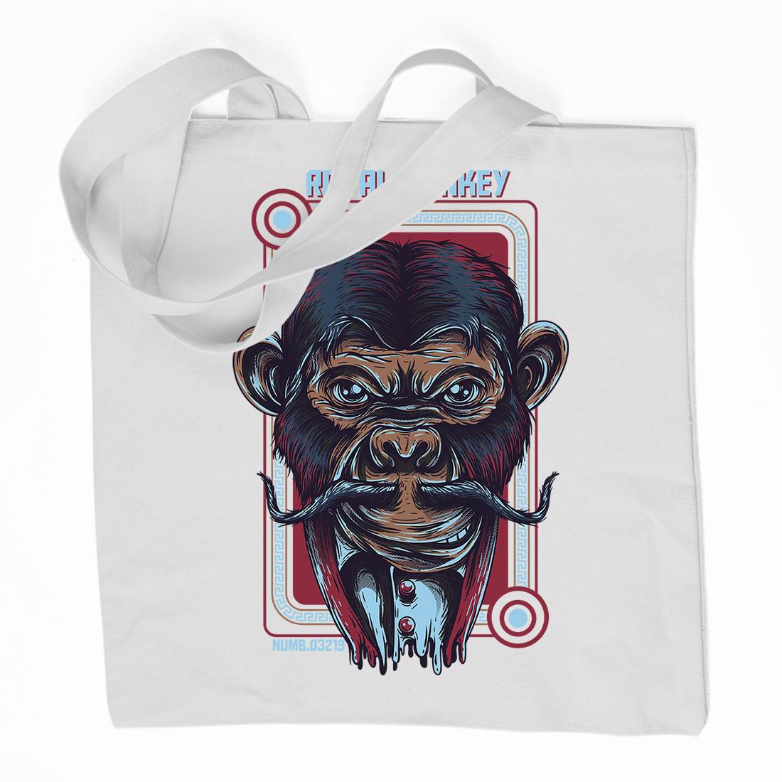 Royal Monkey Organic Premium Cotton Tote Bag Animals D806